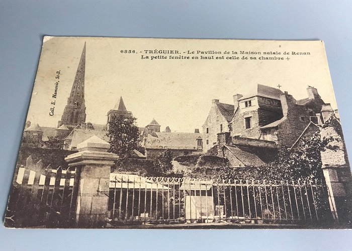 Maison Ernest Renan French Vintage Postcard Treguier Black and White Photo Old Stamp ... photo