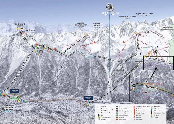 Planpraz - Le Brevent Ski Lift Trail map Brévent/Flégère (Chamonix) photo