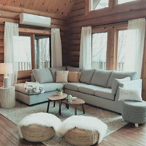 Вилла Log Cabin With Hot Tub And View La Minerve Exterior photo