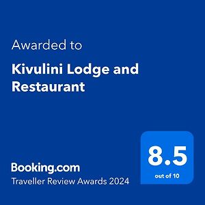 Kivulini Lodge And Restaurant Нунгви Exterior photo