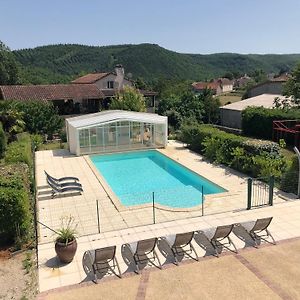 Вилла Maison Charmante Avec Vue Sur La Montagne A Saint Gery + Piscine Exterior photo