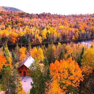 Вилла Chalet Bois Rond Aux Paysages Uniques Avec Spa ! Lac-aux-Sables Exterior photo