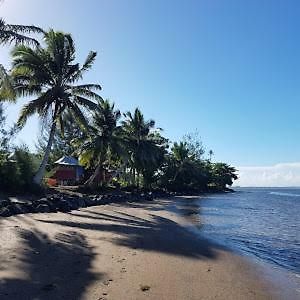 Отель Sina Pj Beach Fales And Surf Апиа Exterior photo